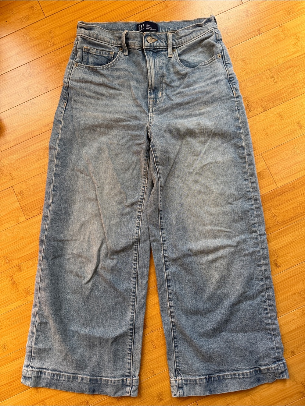 GAP Light Blue Wide-Leg High-Rise Jeans